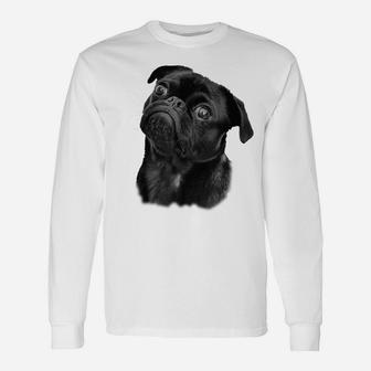 Pug Shirt For Dog Mom Dad Gift Funny Cute Black Pug Unisex Long Sleeve | Crazezy