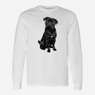 Pug Shirt For Dog Mom Dad Gift Idea Funny Cute Black Pug Unisex Long Sleeve | Crazezy