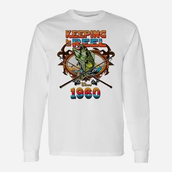 Reel Fishing Legend 60th Birthday Keeping It Reel Since 1960 T-shirt Unisex Long Sleeve | Crazezy