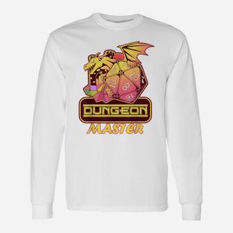 Retro Dm Tabletop Gaming Gift Shirt Vintage Dragons D20 Dice Unisex Long Sleeve | Crazezy