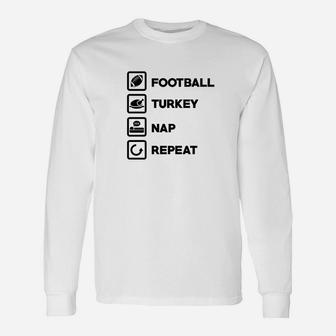 Thanksgiving Party Football Turkey Nap Funny Men Gift Unisex Long Sleeve | Crazezy