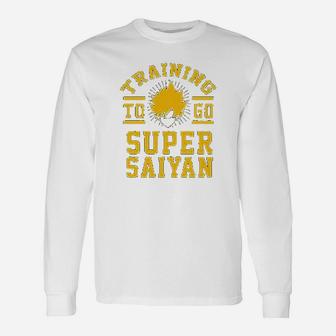 Training To Go Super Saiyan Funny Muscle Gym Workout Unisex Long Sleeve | Crazezy