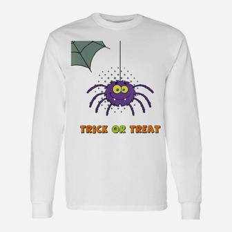 Trick Or Treat Spiderweb Unisex Long Sleeve | Crazezy DE