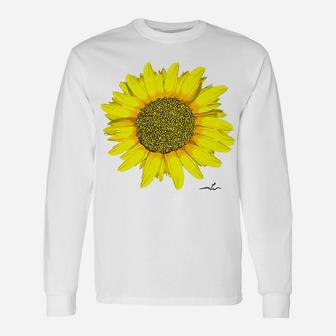 Virginia Wright Sunflower Floral Graphic Unisex Long Sleeve | Crazezy