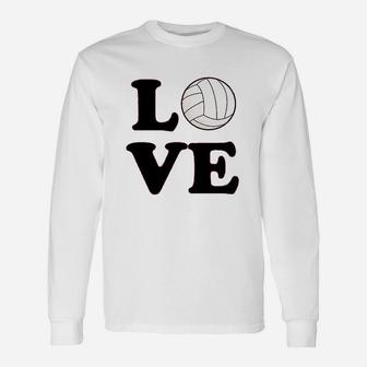 Volleyball Love Team Player Cute Fan Youth Kids Girl Boy Unisex Long Sleeve | Crazezy