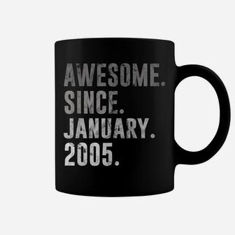 16 Year Old Birthday Gifts Awesome Since January 2005 Coffee Mug | Crazezy