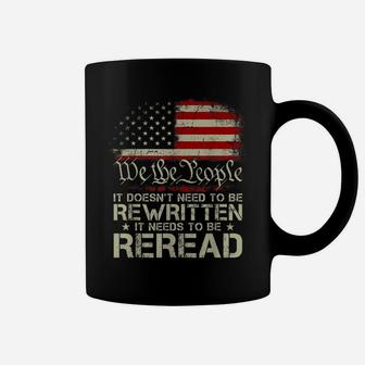 1776 Usa Flag We The People It Doesn't Need To Be Rewritten Coffee Mug | Crazezy UK