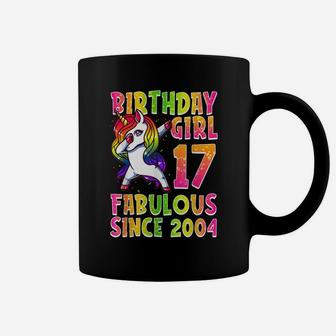 17Th Birthday Girl Dabbing Unicorn 17 Years Old Party Gift Coffee Mug | Crazezy
