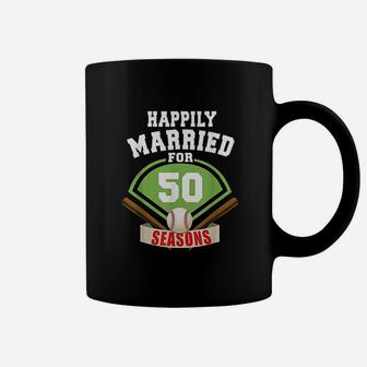 50th Wedding Anniversary Baseball Couple Coffee Mug | Crazezy AU