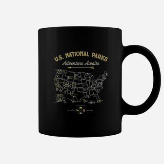 62 National Parks Map Gifts Us Park Vintage Camping Hiking Coffee Mug | Crazezy CA