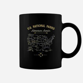 62 National Parks Map Gifts Us Park Vintage Camping Hiking Coffee Mug | Crazezy