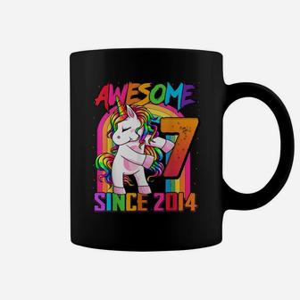 7 Years Old Unicorn Flossing 7Th Birthday Girl Unicorn Party Coffee Mug | Crazezy