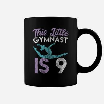 9 Year Old Birthday For Girls Little Gymnast Is 9 Coffee Mug | Crazezy