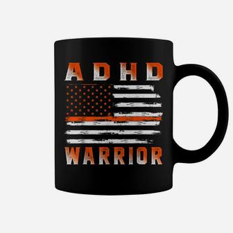 Adhd Awareness Usa Flag American Orange Support Coffee Mug | Crazezy