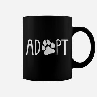Adopt Pawprint Cute Dog Shelter Cat Rescue Advocacy Gift Coffee Mug | Crazezy