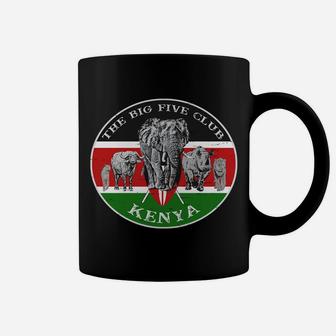 Africa's Big Five On Kenya Flag Sweatshirt Coffee Mug | Crazezy