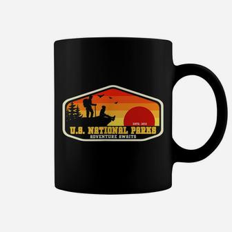 All 63 US National Parks Map Graphic Back Print Coffee Mug | Crazezy