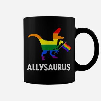 Allysaurus Trans Ally T Rex Dinosaur Gay Pride Parade Lgbt Coffee Mug | Crazezy AU