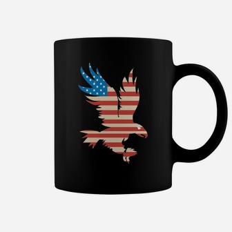 American Flag Bald Eagle Hoodie - Usa Sweatshirt Coffee Mug | Crazezy