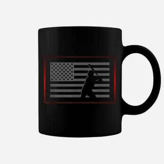 American Flag Baseball Clothing - Baseball Coffee Mug | Crazezy