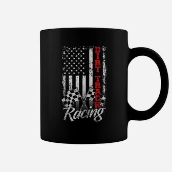 American Flag Dirt Track Racing Car Bike Driver Racer Gift Coffee Mug | Crazezy