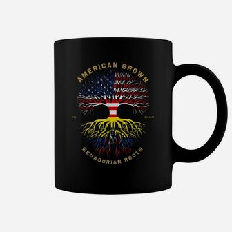 American Grown With Ecuadorian Roots Tree Usa Flag Gifts Coffee Mug | Crazezy DE