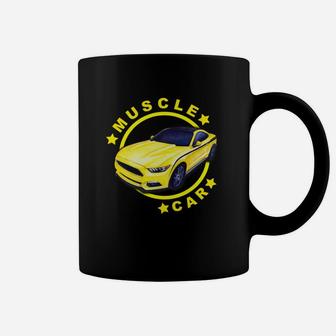 American Muscle Yellow Car Coffee Mug | Crazezy DE