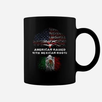 American Raised With Mexican Roots Mexico Sweatshirt Coffee Mug | Crazezy CA