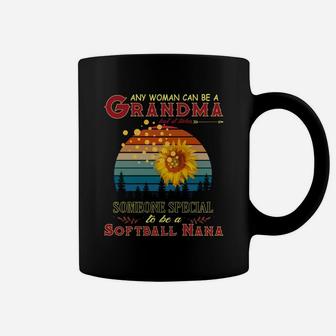 Anywomen Can Be A Grandma Someone Special To Be A Softball Nana Coffee Mug | Crazezy