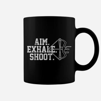 Archery - Aim Exhale Shoot Bow Hunting Archer Gift Coffee Mug | Crazezy CA