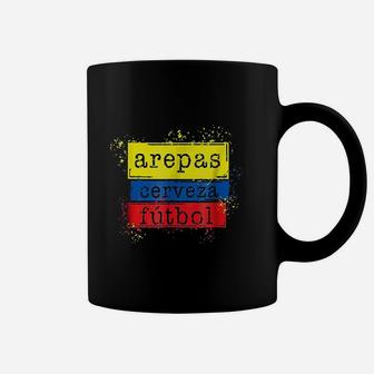 Arepas Cerveza Futbol Colombian Flag Soccer Jersey 2018 Coffee Mug | Crazezy CA