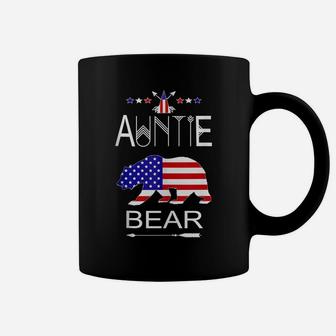 Auntie Bear Patriotic 4Th Of July Matching Family Gift Coffee Mug | Crazezy