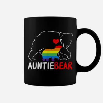 Auntie Bear Proud Aunt Rainbow Flag Lgbt Pride Mother's Day Coffee Mug | Crazezy