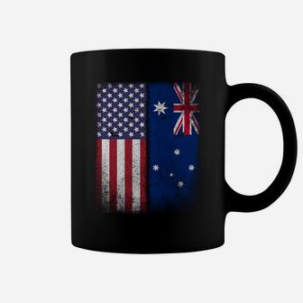 Australian American Flag Australia Usa Sweatshirt Coffee Mug | Crazezy