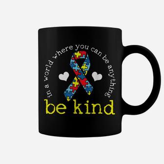 Autism Awareness Tshirt Kindness Puzzle Ribbon Heart Coffee Mug | Crazezy