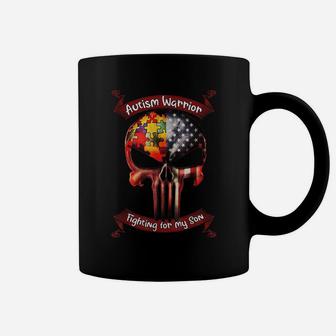 Autism Warrior Fighting For My Son Gifts For Mom Dad Parents Coffee Mug | Crazezy