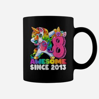 Awesome Since 2013 Dabbing Unicorn 8Th Birthday Gift Girls Coffee Mug | Crazezy