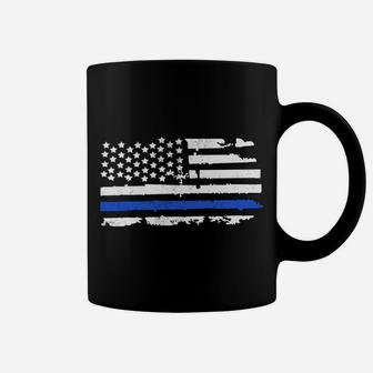 Back The Blue American Flag Police Support Thin Blue Line Sweatshirt Coffee Mug | Crazezy