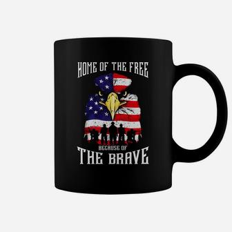 Bald Eagle American Flag Military Veterans Patriotic Brave Sweatshirt Coffee Mug | Crazezy DE