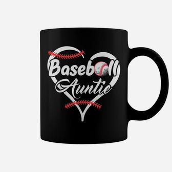 Baseball Aunt Heart Proud Baseball Auntie Coffee Mug | Crazezy