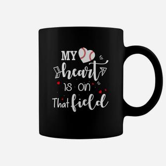 Baseball Mom My Heart Is On That Field Coffee Mug | Crazezy UK