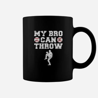 Baseball Pitcher Funny Sister Brother Coffee Mug | Crazezy CA