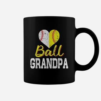 Baseball Softball Ball Heart Grandpa Coffee Mug | Crazezy AU