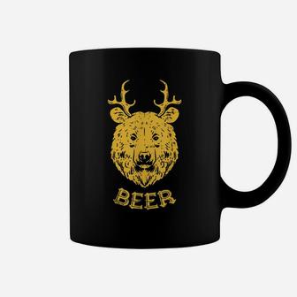 Bear Deer Beer Funny Drinking Hunting Camping Dad Uncle Gift Coffee Mug | Crazezy