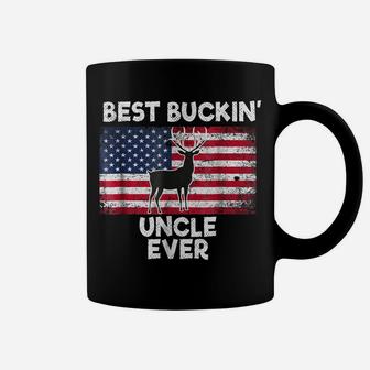 Best Buckin Uncle Ever Deer Hunting American Flag Coffee Mug | Crazezy CA