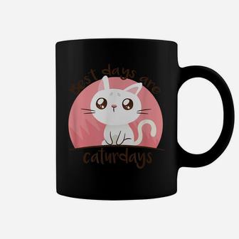 Best Days Are Caturdays - Cute Cat Shirt Gift For Cat Lover Coffee Mug | Crazezy DE