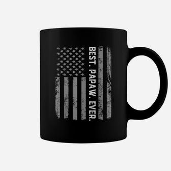 Best Papaw Ever Vintage American Flag T Shirt Coffee Mug | Crazezy DE
