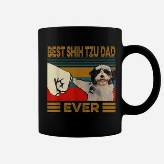 Best Shih Tzu Dad Ever Retro Vintage Coffee Mug | Crazezy UK