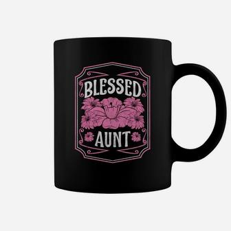 Blessed Aunt Cute Floral Women Mothers Day Gifts Coffee Mug | Crazezy AU