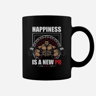 Bodybuilding Workout Happiness Is A New PR Coffee Mug | Crazezy UK